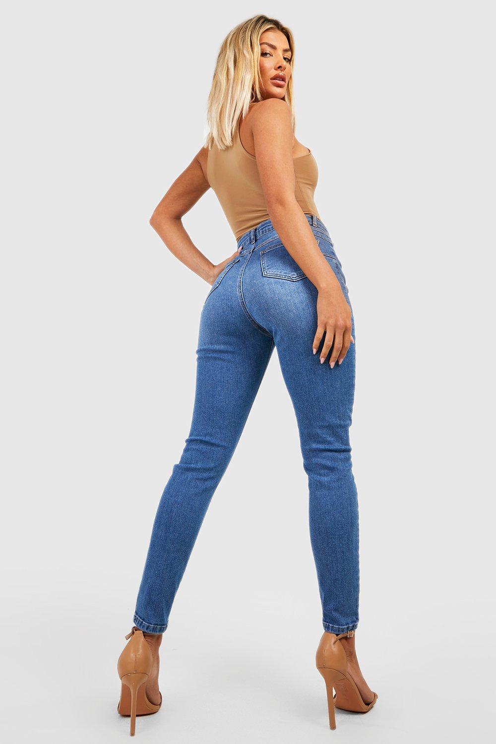 Jeans with butt store rip